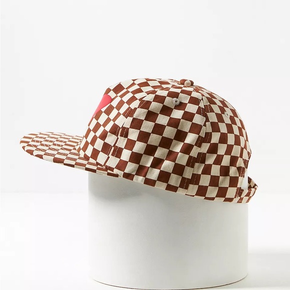 Brown Checkered Heart Cap - Picture 3 of 4